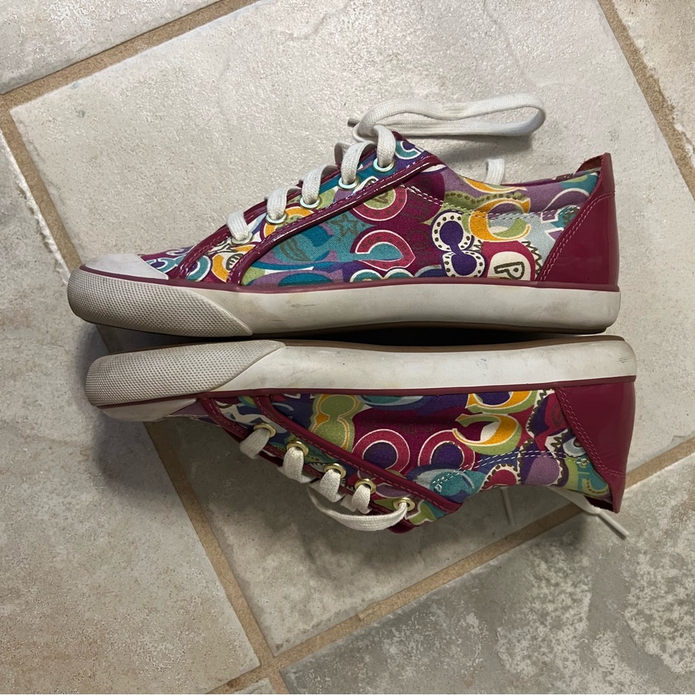 Coach colorful sneakers Size 8